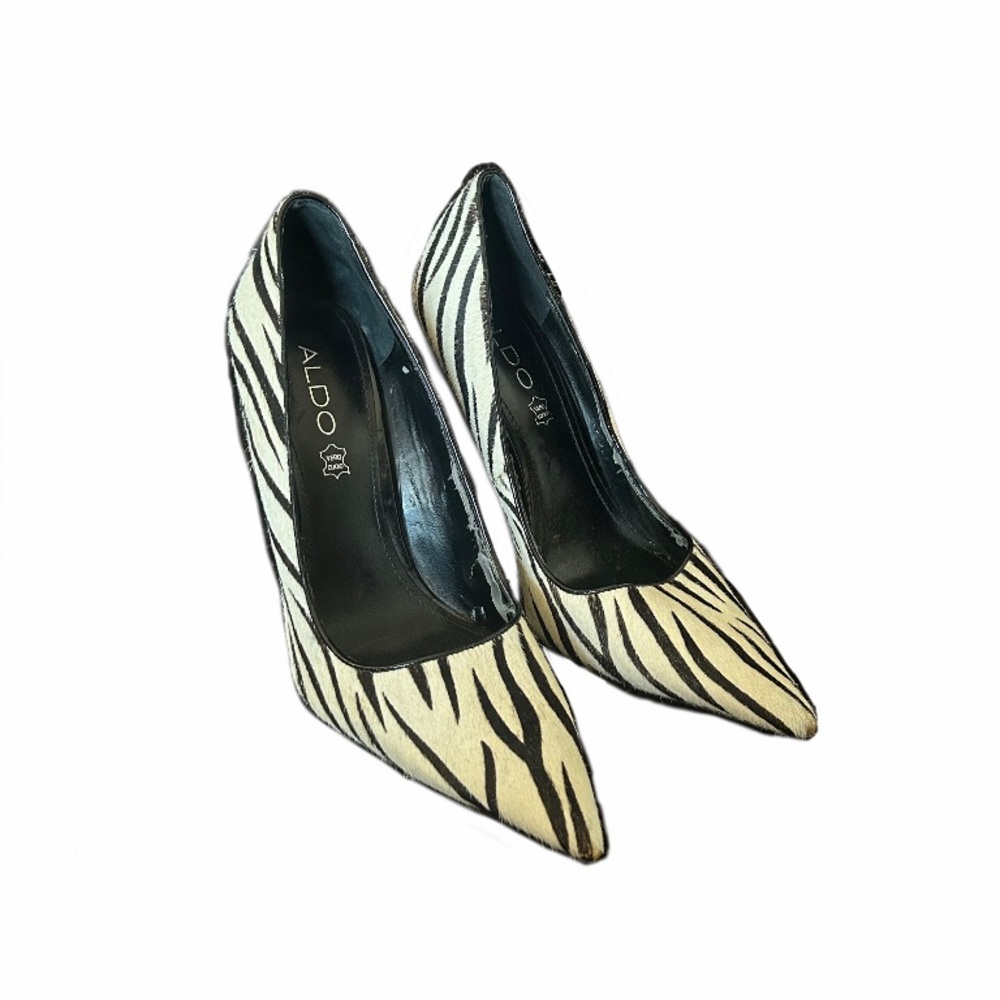 Aldo Zebra Print Pony Hair Pumps. Size 38 / US 7